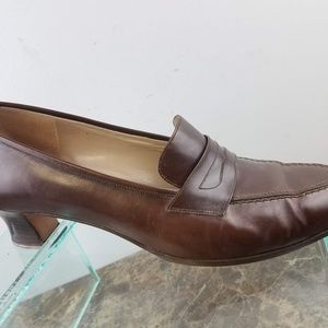 Salvatore Ferragamo Brown Leather Italy Pumps 8.5B